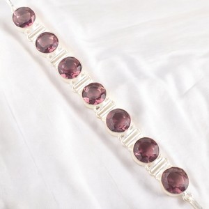 กำไลข้อมือเงินแท้ประดับโรโดไลต์ ดีไซน์แบบถ้วย ทำด้วยมือ ประดับเพชรพลอย สำหรับเดือนมิถุนายน หรูหรา คุณภาพสูง สง่างาม - Product Image 5