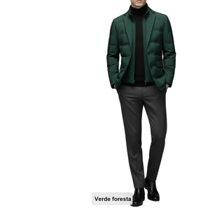 Blazer trench-coat matelassé hybride en duvet - Product Image 3