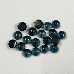 อัญมณีทรงหลังเบี้ยทรงกลมสีฟ้าลอนดอนธรรมชาติขนาด6มม. การตั้งค่าเครื่องประดับแฮนด์เมดจากผู้ผลิตที่ได้รับการตรวจสอบแล้ว - Product Image 1