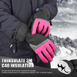 ถุงมือเล่นสกีให้ความอบอุ่นกันน้ำกันลมถุงมือหนังสำหรับเล่นสโนว์บอร์ดสำหรับฤดูหนาวสินค้ามาใหม่ - Product Image 3