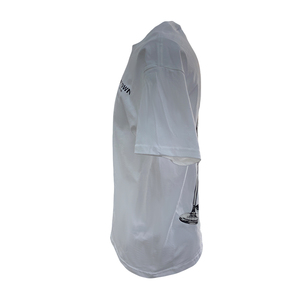 เสื้อผ้าแนวสตรีทเสื้อยืดแฟชั่น240g สำหรับผู้ชายเสื้อผ้าคอตตอนแบบเปิดไหล่ตกโลโก้ตามสั่ง - Product Image 4