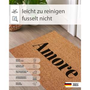 Alfombra Reversible de Coco Amore, Diseño Moderno y Liso, PVC, Fibra de Coco y Fibra Natural para Uso en Exteriores y Oficinas - Product Image 6