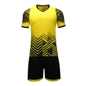 Uniformes de entrenamiento de fútbol de Color Amarillo/negro por sublimación personalizada de alta calidad, conjunto de camisetas de fútbol para hombres - Product Image 1