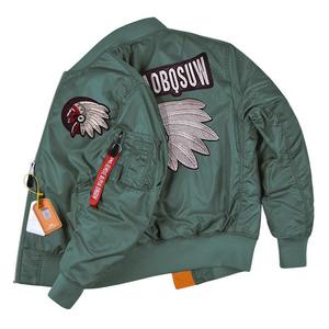 Blouson Bomber Décontracté Hiver Streetwear Col Montant Zippé Coupe-Vent en Tissu Brodé Ample et Doux Service OEM - Product Image 3