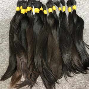 Vente en gros 100% extensions de cheveux humains bruts en vrac style de vague naturelle du Vietnam qualité de cheveux vierges à double tirage - Product Image 1