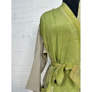Kimono Vintage de Crepé de Seda, Ligero y Lujoso, Bata Suave y Cómoda, Regalo Perfecto para Mujer, para Usar por la Noche, Tejido de Seda - Product Image 3