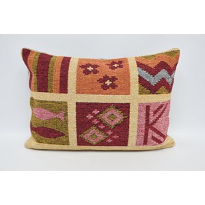 Almohada de lana bohemia de lujo rojo 20x28 pulgadas tejido Vintage y patrón esponjoso ropa de cama acento para Navidad - Product Image 5