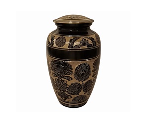 Urna para adultos de latón de alta calidad, suministros funerarios de Metal de cremación pulido plateado, producto de alta calidad grabado - Product Image 5