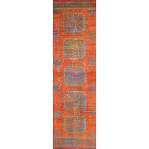 Vintage <b>Red</b> & Orange Hand Knotted Wool Rugs Large Area Jaipur US Pae-2472 Medallion Pattern Living Room Carpet for Home Use New - Product Image 1