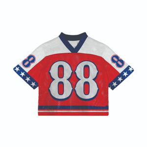 Camiseta de Fútbol Americano Personalizada, Gris Azul, Malla Transpirable de Poliéster, Nombre y Número Personalizados, Uniforme de Equipo - Product Image 1