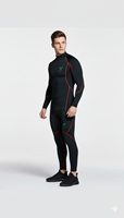 Ensemble de vêtements de sport pour homme, t-shirt et pantalon de compression à séchage rapide, doux, respirant, leggings de sport avec ensemble de yoga sans couture.