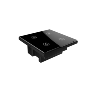 Interruptor de Pared Inteligente TUYA WiFi de 4 Luces, Vidrio Templado, Control por Voz con Google Alexa, Certificado CE, Negro, Automatización del Hogar, Iluminación, 80m