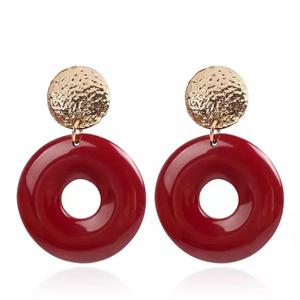 Nouveau ensemble de boucles d'oreilles de mariée boucles d'oreilles mode nouveau noir rond couleur personnalisée pendentif boucle d'oreille bijoux de mode colliers bracelet - Product Image 3