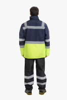 Veste de sécurité haute visibilité ANSI Classe 3 imperméable avec LED clignotantes, couleur personnalisée, bandes réfléchissantes, logo, approvisionnement en gros