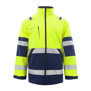 Veste de travail de construction haute visibilité pour hommes Vêtements de travail de sécurité réfléchissants fournis en usine Manteau de sécurité en coton haute visibilité - Product Image 4