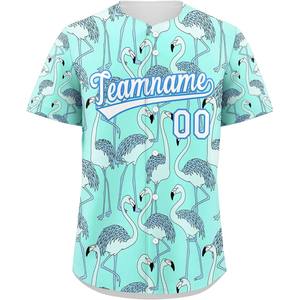 Maillot de baseball graphique à sublimation avec boutons, uniforme d'équipe personnalisé, maille brodée, séchage rapide, chemise pour jeunes de softball USA - Product Image 1