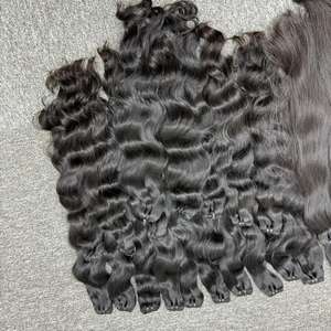 Extensiones de cabello de trama doble con máquina de ondas naturales de lujo de la mejor calidad 100% humano vietnamita Super doble dibujado Virgen un donante - Product Image 3