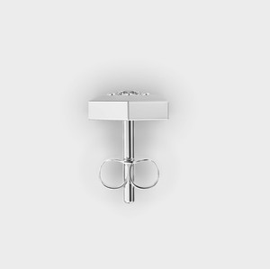 Lab Grown Diamond Hexagon <b>Stud</b> <b>Earrings</b> Round Bezel <b>Set</b> in Solid 925 Sterling <b>Silver</b> IGI Certified Anniversary Party Gift - Product Image 4