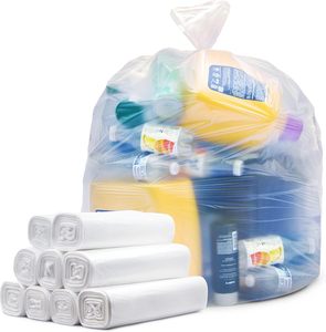 Bolsas de Basura Transparentes Resistentes Tasker de 30-33 Galones, Paquete Mega de 250 Unidades, Bolsas Grandes de Plástico para Reciclaje - Product Image 3