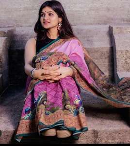 El último y deslumbrante Sari, diseñador indio, el último Sari tradicional, exclusivo, estampado, elegante, ropa de fiesta, ropa de novia, Sari llamativo - Product Image 3