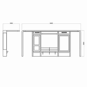 Refugio de autobús <span class=keywords><strong>abierto</strong></span> innovador de alta tecnología con elegantes cajas de luz publicitarias Diseño perfecto para espacios urbanos - Product Image 4