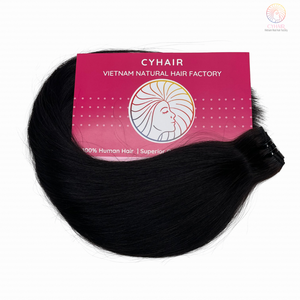 สินค้าขายดี ผมแท้เรมี่แบบตรงธรรมชาติ # ผมเวียดนามแท้ 100% แบบ Double Drawn คุณภาพพรีเมียม สี 1A ขนาด 55 ซม. แบบเป็นมัด - Product Image 3