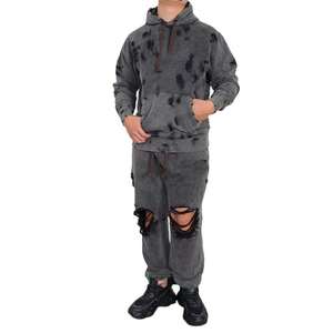 Ensembles de survêtements délavés à l'acide pour hommes, sweats à capuche et pantalons de survêtement décontractés, ensembles de survêtements à capuche personnalisés, sweats à capuche et pantalons de survêtement - Product Image 6