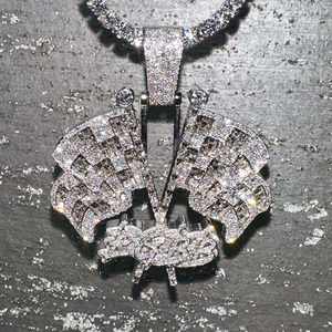 Pendentif à maillons cubains Hip Hop en argent 925 de luxe avec diamant Moissanite et argent glacé Design personnalisé pour bijoux de fête - Product Image 3