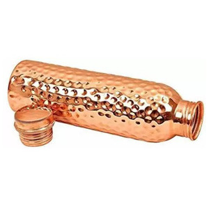 Calidad de exportación Premium Fabricación a granel Botella de agua potable de cobre puro Diseño martillado pulido brillante con Sipper Tamaño personalizado Deco - Product Image 5