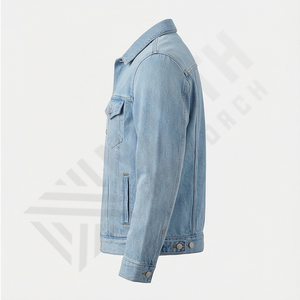 Veste d'hiver personnalisée pour homme, veste en jean délavée au soleil, style vintage streetwear, patchwork, lavage à l'acide, vêtements d'extérieur tendance - Product Image 3