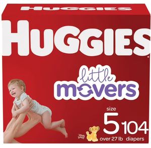Couches pour bébés Huggies Little Movers Premium, toutes tailles, ajustement doux et extensible, protection contre les fuites pour bébés actifs toute la journée - Product Image 5