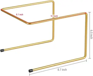 Modern Gold Polished <b>Pizza</b> Stand Set of 4 in Iron Trending Handmade Tableware Perfect for Display Use at Affordable Prices - Product Image 3