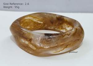 Brazaletes de Resina Transparente Ligeros para la Moda de Verano, Brazaletes de Resina Artísticos Multicolores para Joyería Hecha a Mano - Product Image 4