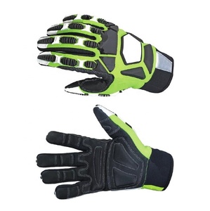 Construction Gloves Leather Anti Vibration Non Slip <b>Foam</b> <b>Padding</b> and TPR Knuckles Titan XT Utility Working Gloves - Product Image 3