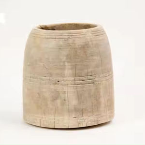 Maceta Antigua de Madera Vintage Maana con Acabado Decolorado, Estilo Rústico Hecho a Mano, Decoración Navideña para el Hogar, Restaurante, Hotel, Arte Kamal - Product Image 1