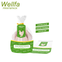 Sac d'emballage HALAL transparent en plastique PE de dinde rôtie grillée avec logo personnalisé emballage de poulet entier surgelé sous vide d'enveloppe rétractable