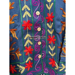 Veste d'hiver pour femmes Boho coton de haute qualité Suzani vêtements d'extérieur broderie décoration dernière Collection manteau à bord brut tissé - Product Image 5