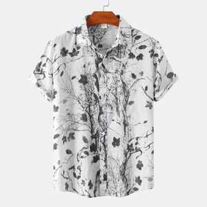 Camiseta de playa para hombre con estampado personalizado, 100% algodón, cuello camp, moda 2026 - Product Image 4