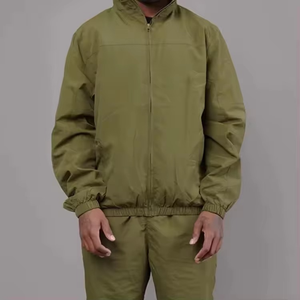 Chándal de nailon con estampado Vintage para hombre, venta al por mayor, cremallera a granel, contraste de Color, traje para correr, ropa de algodón, neopreno - Product Image 4