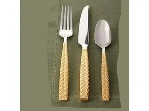 Juego de Cubiertos de acero inoxidable de alta calidad, juego de cubiertos de diseño moderno, tenedor y cuchillo para comedor, bien pulido para uso doméstico - Product Image 5