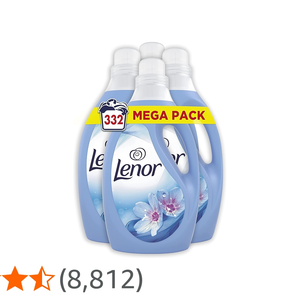 Acondicionador de Telas Lenor, 332 Lavados, 12L (3L x 4), Aroma Primavera, Protege la Ropa del Estiramiento, la Decoloración y los Bultos - Product Image 1