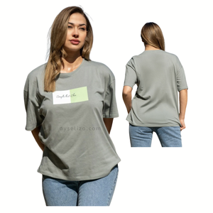 Camisetas Casuales Extra Grandes ODM OEM, Tops para Mujer, Ropa Deportiva, Ropa Personalizada Hecha en Turquía, Camisetas Ligeras para Yoga y Gimnasio, Bordado Sólido - Product Image 1