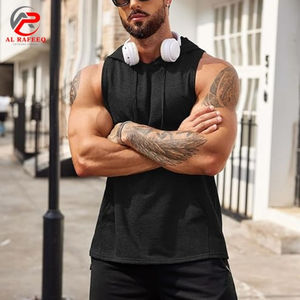 เสื้อกล้ามออกกำลังกายผู้ชายคุณภาพสูง OEM ผ้าฝ้าย 100% แบบสั่งทำพิเศษ พร้อมโลโก้ตามสั่ง ขายส่ง - Product Image 3