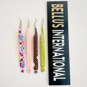 Pinzas de pestañas de acero inoxidable de nuevo diseño con punta afilada Agarre perfecto Pinzas de pestañas al por mayor en varios colores - Product Image 2