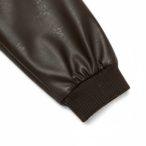 Nouvelle Veste Courte Noire Zippée en Similicuir Tissé Anti-Plis de Haute Qualité pour Femme, Modèle Élégant, avec Logo Personnalisé, Collection 2026 – Vente en Gros - Product Image 3