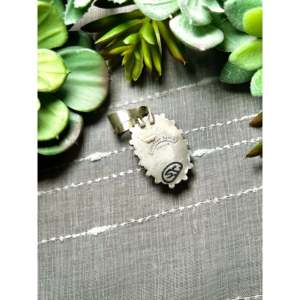 Pendentif Jameson Garcia en turquoise Kingman et argent sterling avec technologie d'incrustation à sertissage clos - Product Image 5