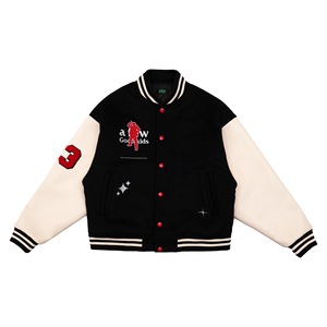 Logo personnalisé chenille broderie Patch noir laine Vintage College Varsity Jacket Letterman Varsity Vestes Hommes - Product Image 1