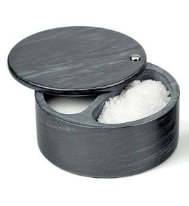 Mesa de mármol negro Utensilios de cocina Contenedor de azúcar 2 compartimentos Diseño único de lujo Cuencos de azúcar clásicos hechos a mano en la India - Product Image 1