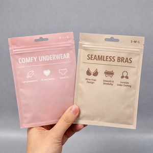 Sacchetto per Lingerie con Logo Personalizzato, Chiusura su 3 Lati, Busta per Imballaggio Abbigliamento, Sacchetto con Cerniera in Lamina, Borse per Biancheria Intima - Product Image 6