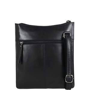 Bolso cruzado de cuero genuino liso negro hecho a mano de la mejor calidad Estilo vintage Borla superior Proveedor indio Saman Exports - Product Image 2